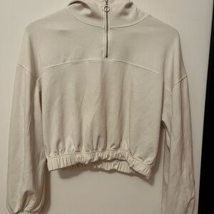 Women's Cream Half-Zip Top